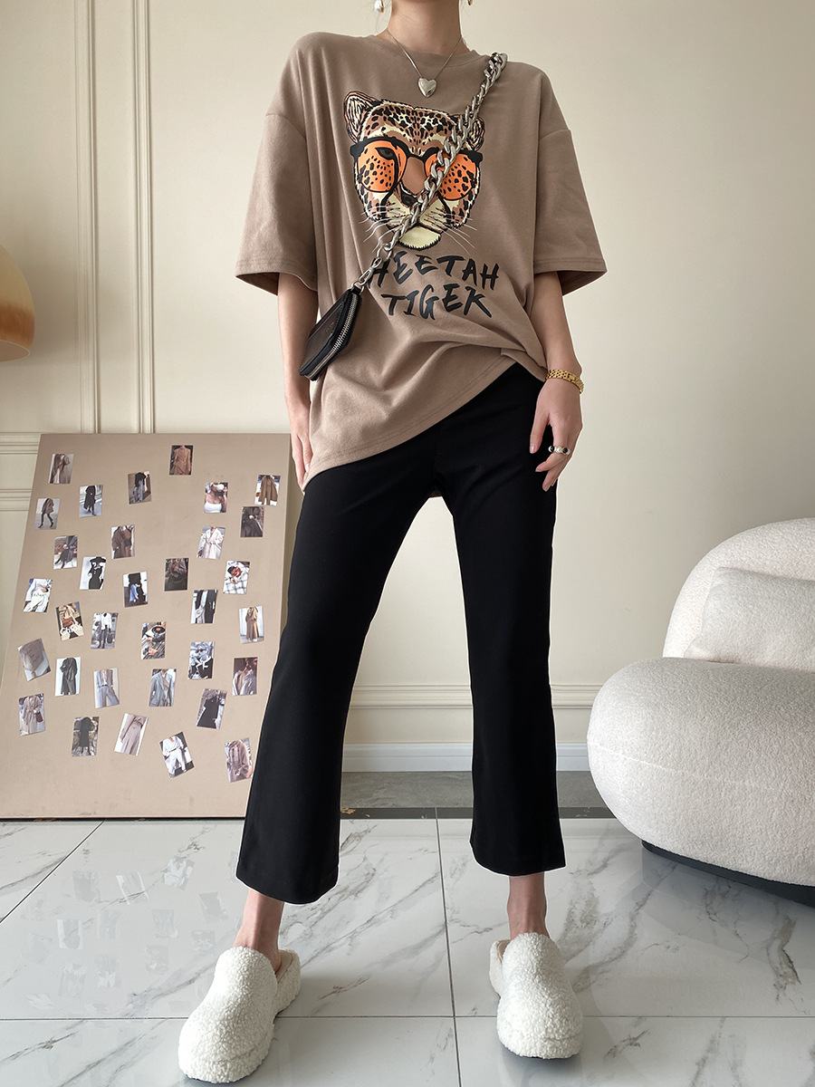Brushed Cotton Drop Shoulder Short Sleeve Tee 5
