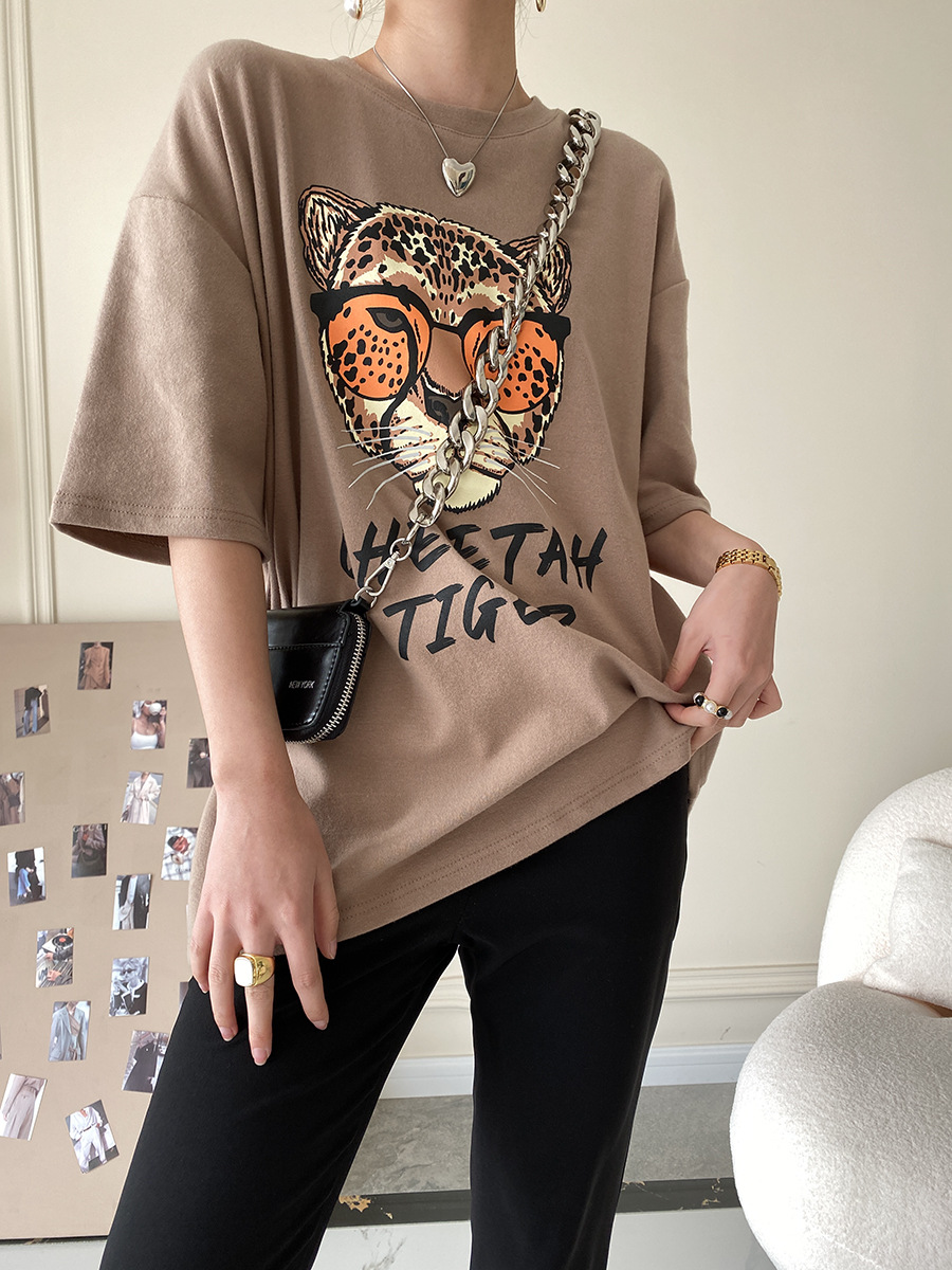 Brushed Cotton Drop Shoulder Short Sleeve Tee 3