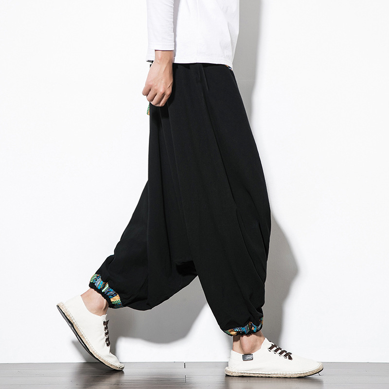 Men's Ethnic Style Retro Nepalese Suspender Pants 4