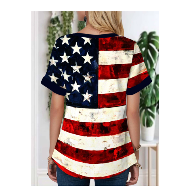 Graffiti Stars And Stripes Women's T-Shirt 2