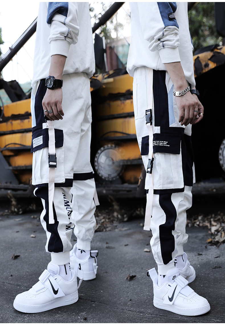 Contrast Color Drawstring Pants 10