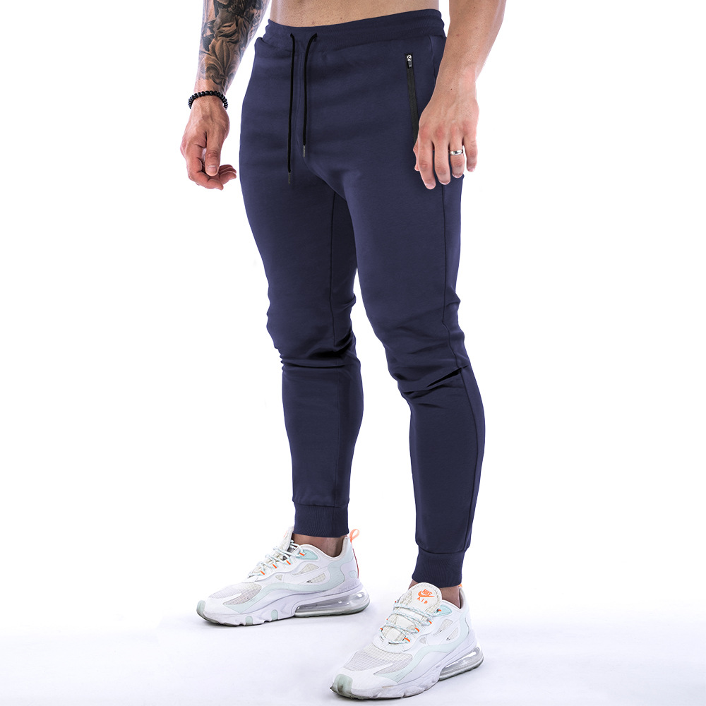 Men's Solid Color Fitness Pants 3