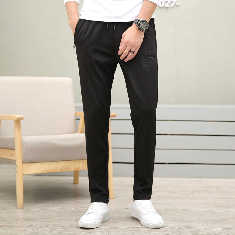 Men's Solid Color Cropped Casual Pants 3