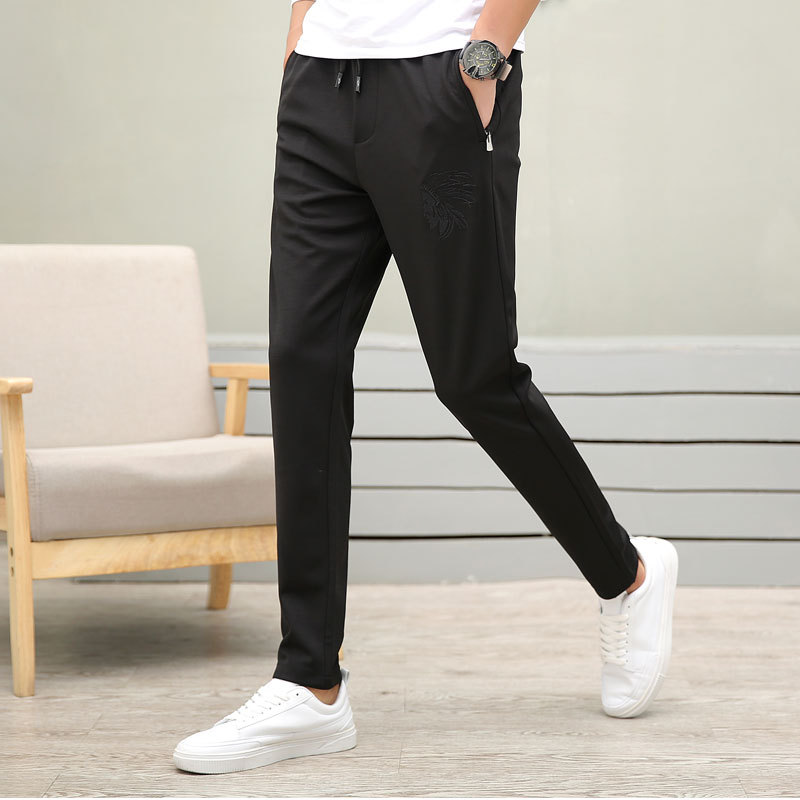 Men's Solid Color Cropped Casual Pants 2