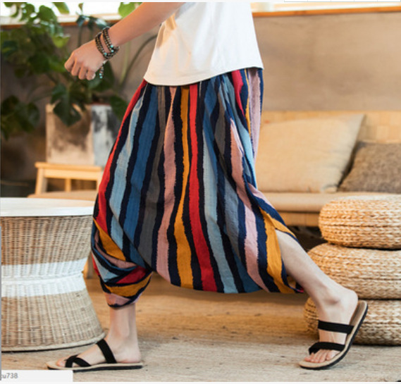 Striped Nepalese Cropped Trousers 3