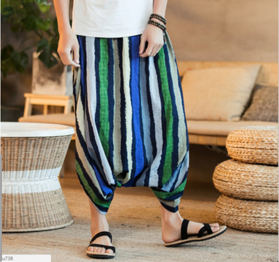 Striped Nepalese Cropped Trousers 4