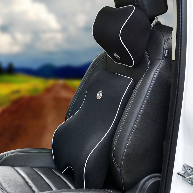 Car Memory Cotton Lumbar Suit Pillow Back Pad Waist Car Interior Seat Four Seasons Universal New Slow Rebound 2