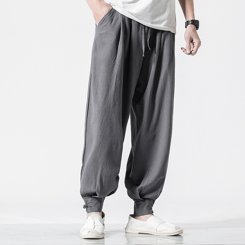 Casual Cotton-Linen Harem Pants 2