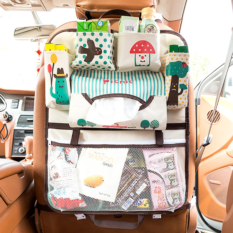 Cartoon car storage bag seat hanging bag 4