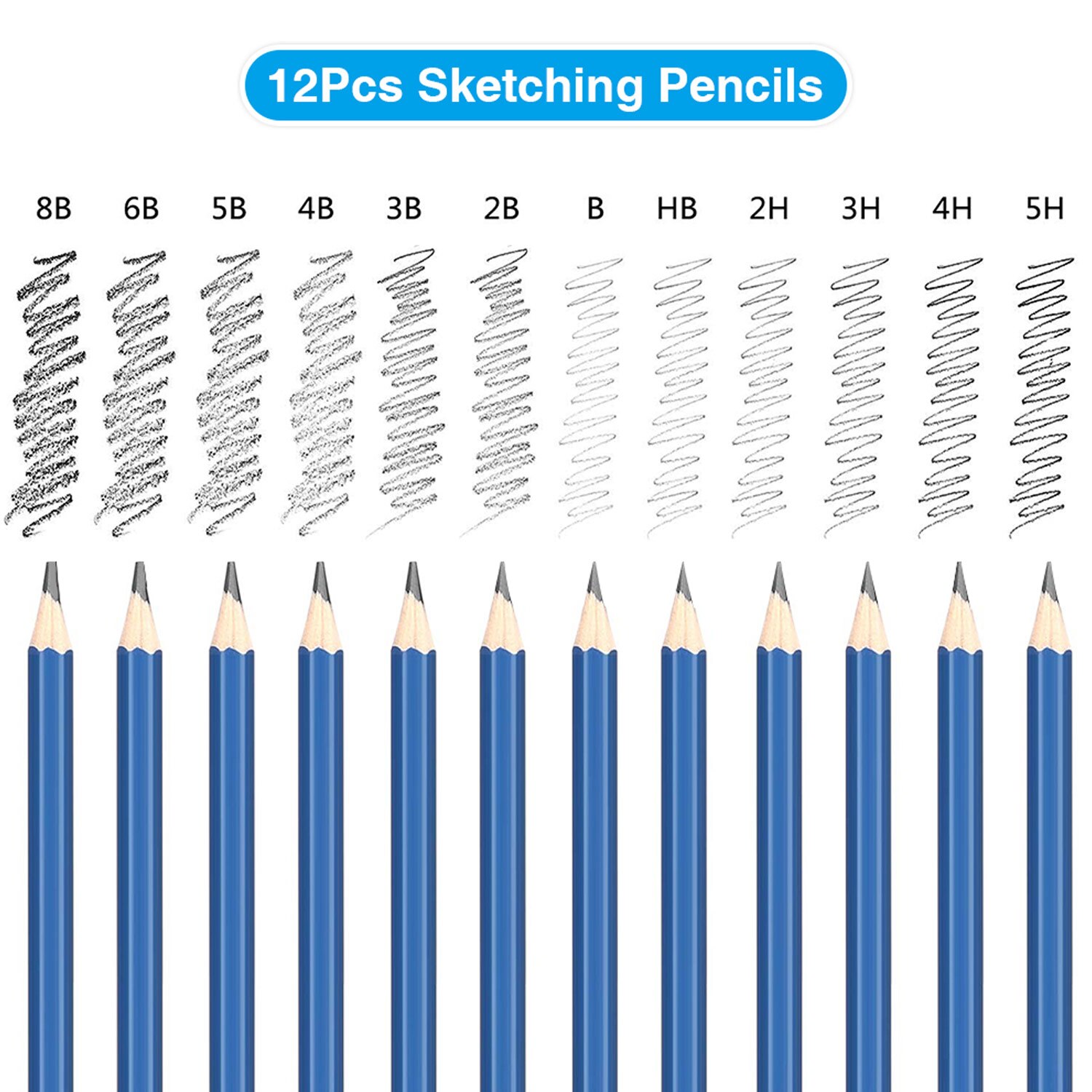 Sketch Drawing Color Pencil Set Charcoal Art Brush Set 72 Piece Painting Set 7