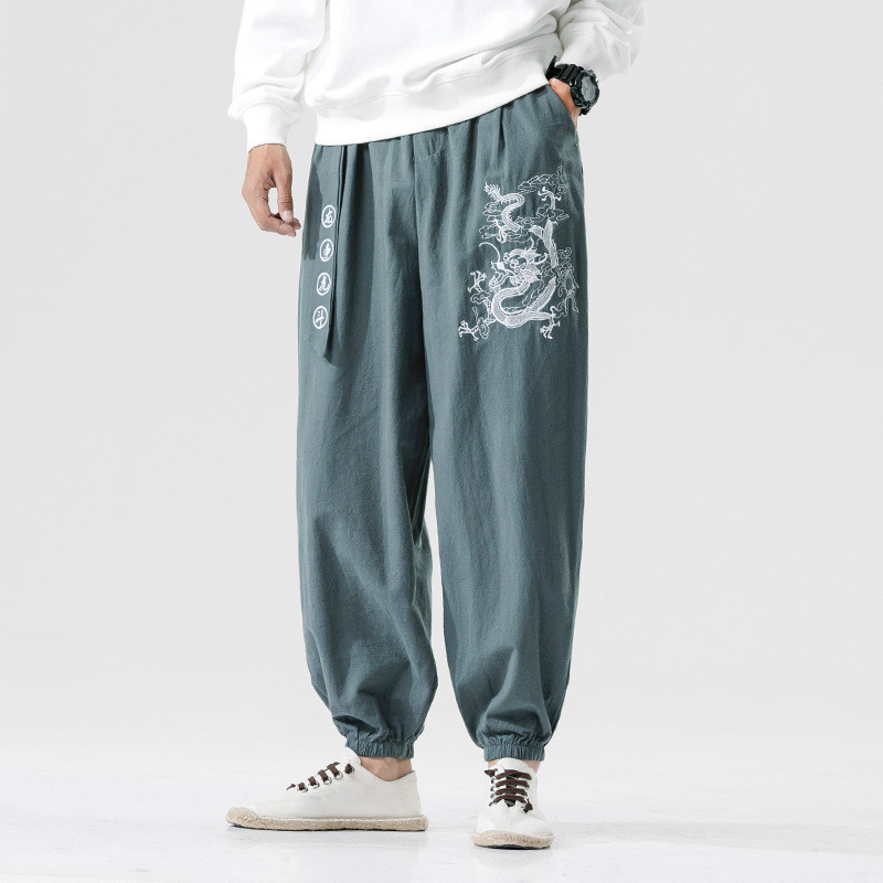 Men's Cotton and Linen Casual Pants 6