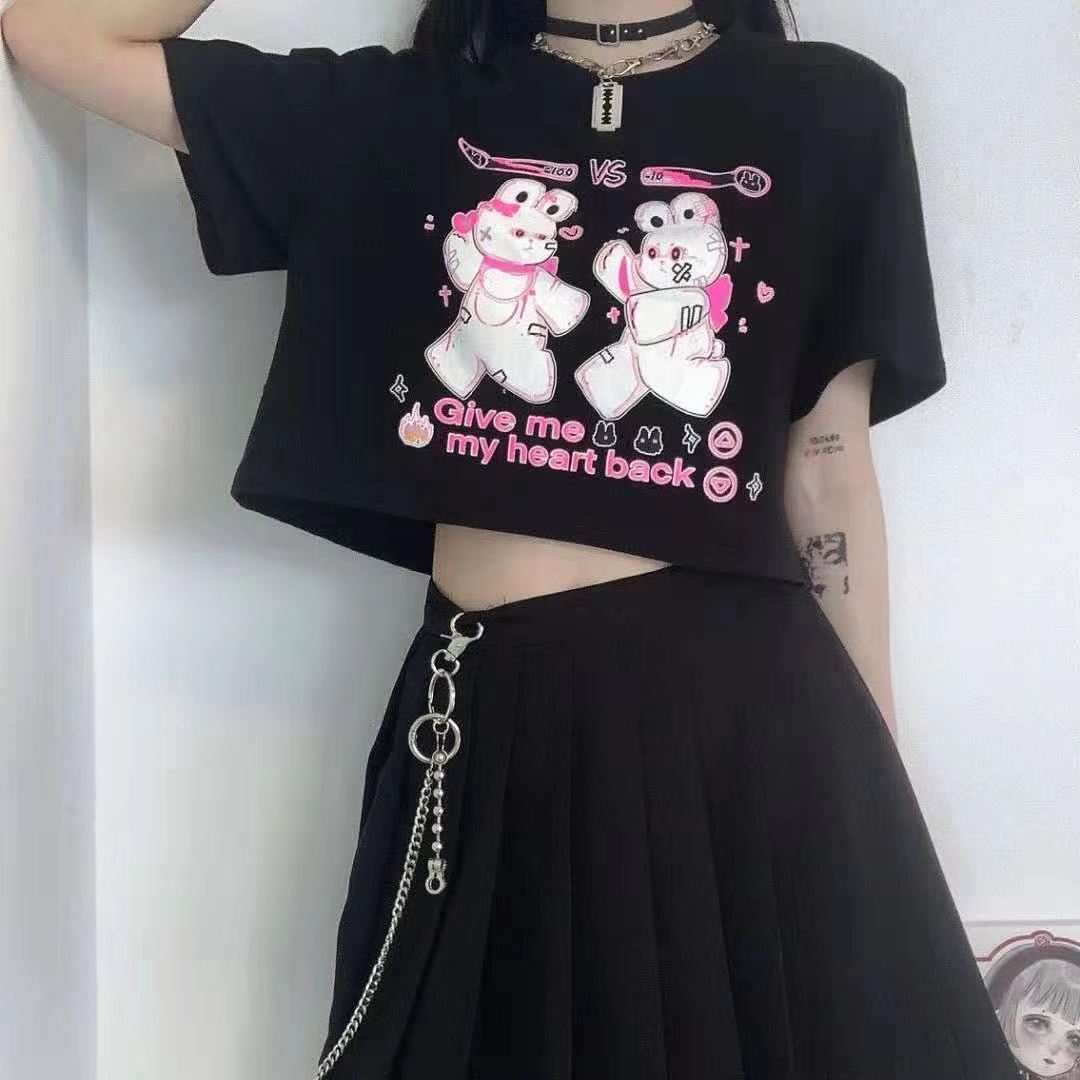 Korean Style Loose Fit Short Sleeve T-Shirt 4