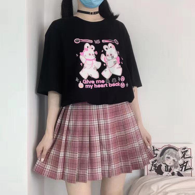 Korean Style Loose Fit Short Sleeve T-Shirt 3