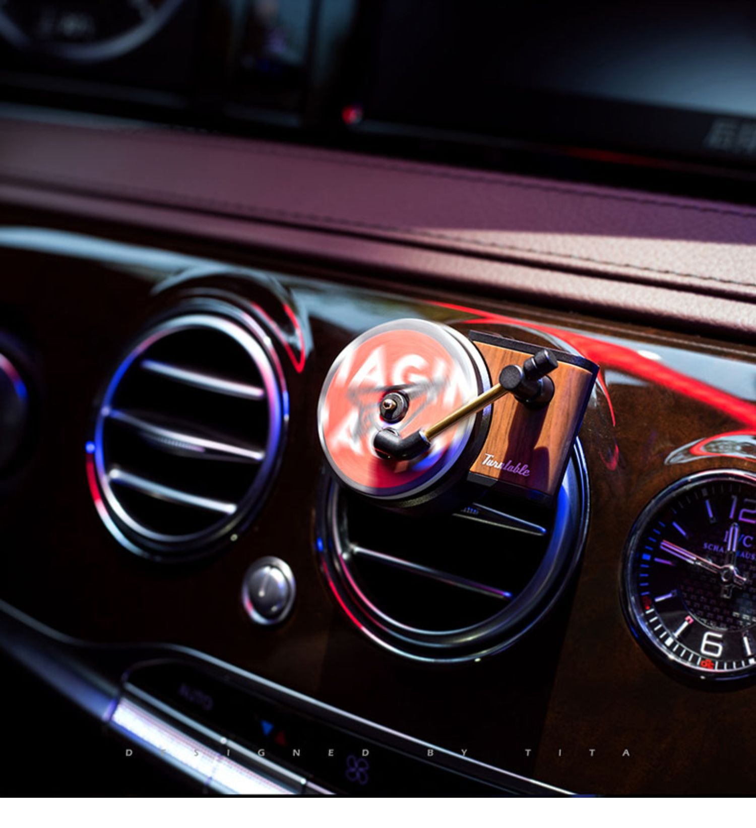 Car perfume, car air outlet, record locomotive, long-lasting fragrance, deodorant, car interior decorations 3