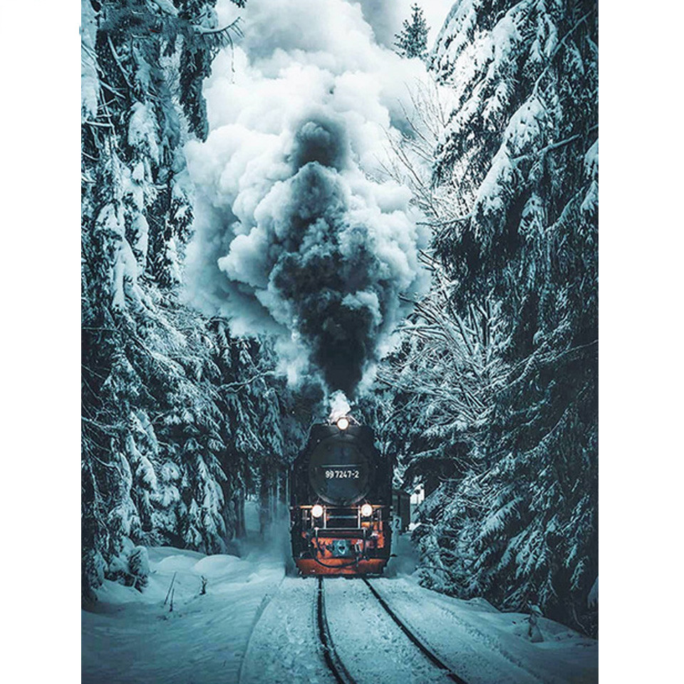 Diamond Painting Full Of Diamond Train New Home Decoration Painting 5