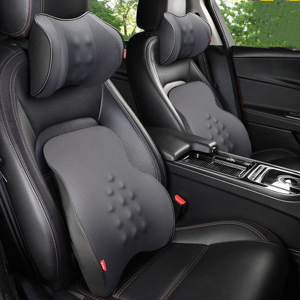 Car Electric Headrest Car Seat Electric Lumbar Cushion Memory Foam Lumbar Support Massage Headrest Lumbar Cushion Set 3