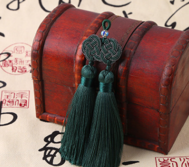 Double Money Knot Double Tassel Jewelry Pendant 11