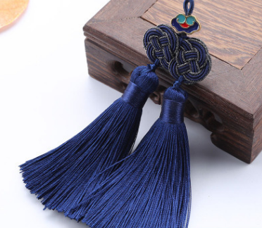 Double Money Knot Double Tassel Jewelry Pendant 4
