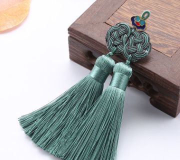 Double Money Knot Double Tassel Jewelry Pendant 8