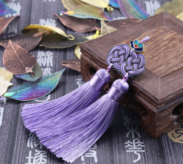 Double Money Knot Double Tassel Jewelry Pendant 10