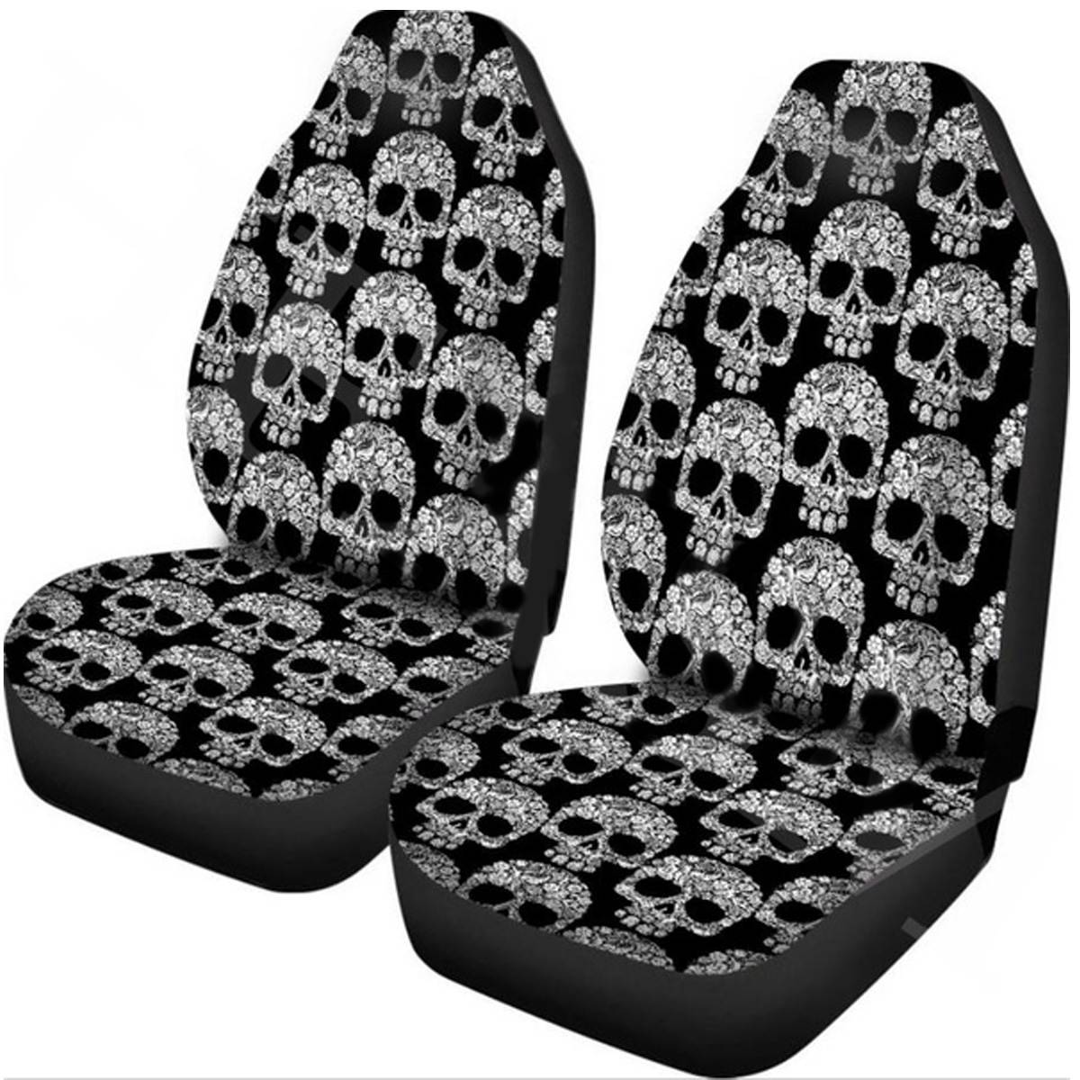 Car Seat Cover All-Inclusive Classic Skull Printing Universal Cross-Border Amazon Ebaywish Aliexpress Hot Style 2