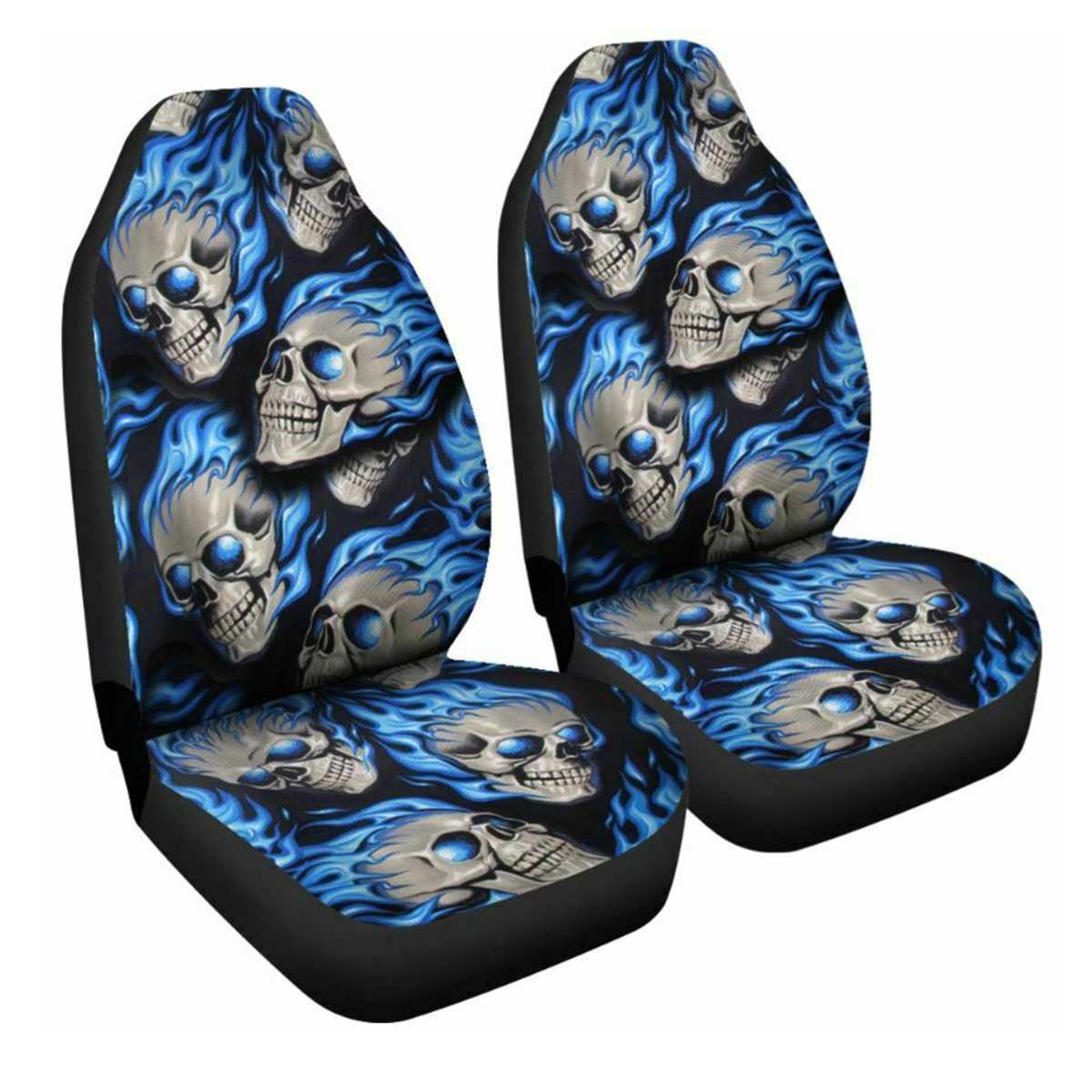 Car Seat Cover All-Inclusive Classic Skull Printing Universal Cross-Border Amazon Ebaywish Aliexpress Hot Style 4