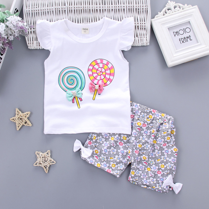 Summer Kids' Lollipop Short-Sleeve Set 4