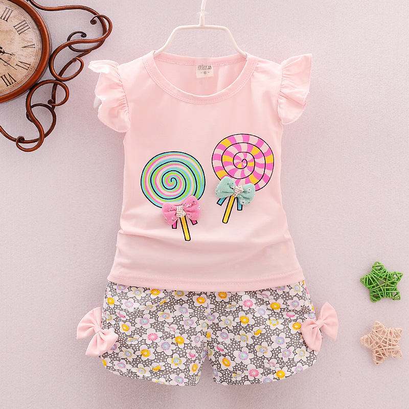 Summer Kids' Lollipop Short-Sleeve Set 5
