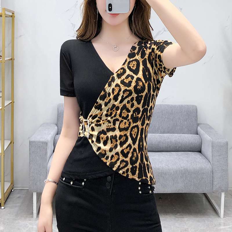 Leopard Print V-Neck Dance Top 4