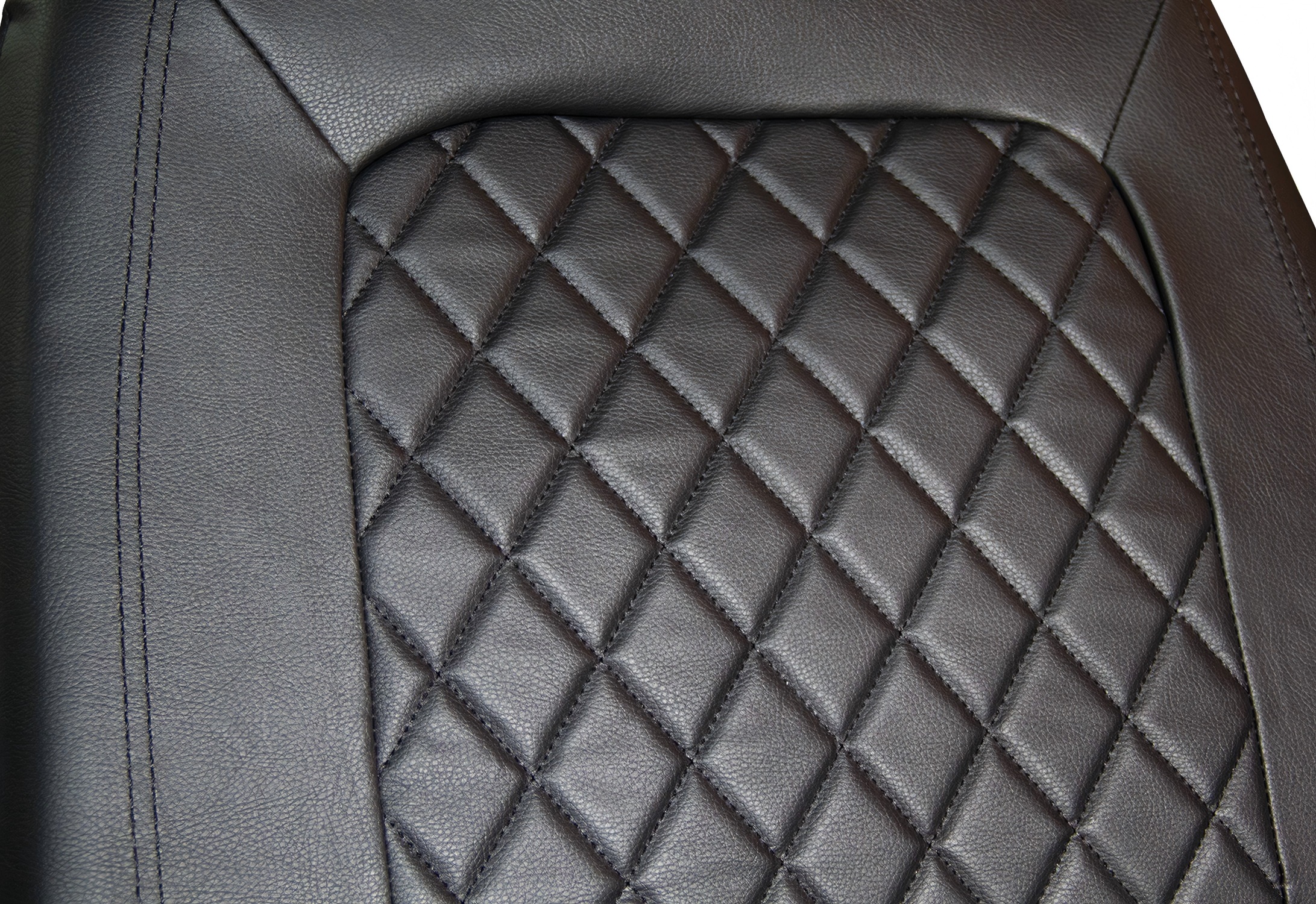 5-Seat Car Seat Cover, Single-Stitch Diamond Pattern, Quilted And Embroidered, Synthetic Leather, PVC Leather, Exported To Europe And America 11