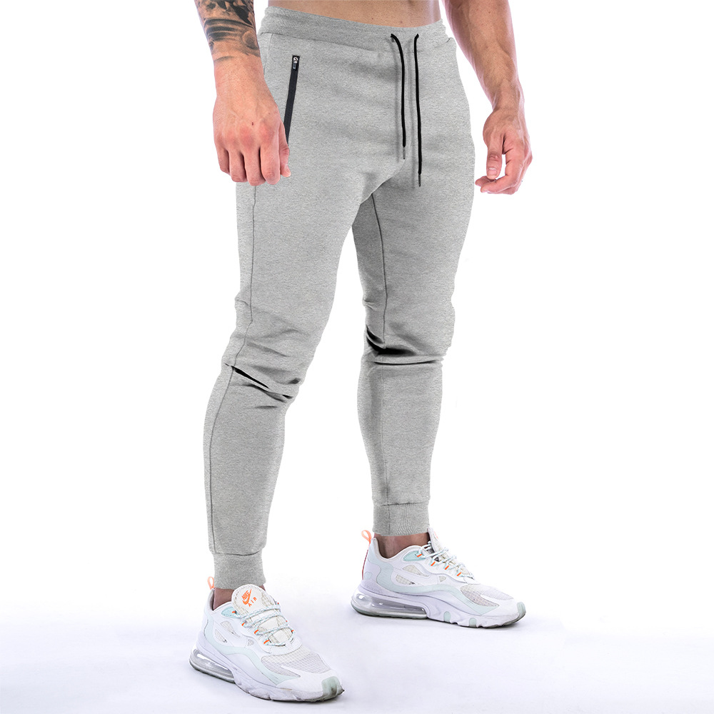 Men's Solid Color Fitness Pants 4