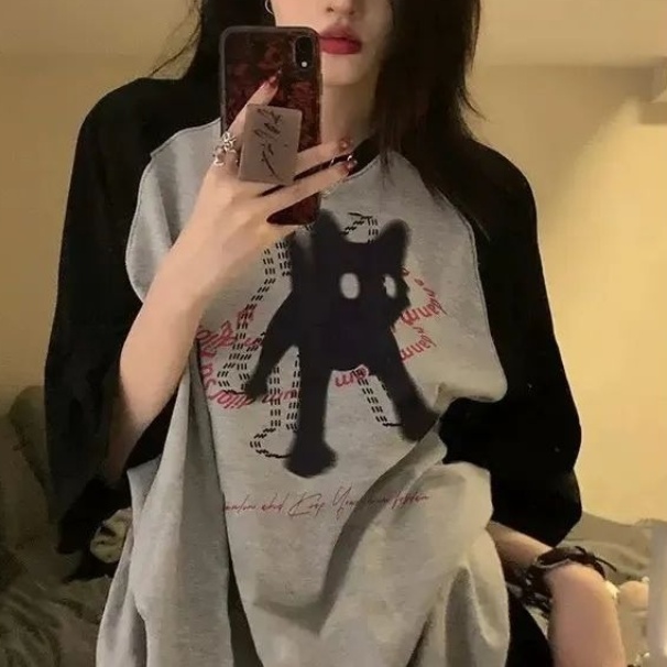 Women's Retro Cat Raglan Tee 8