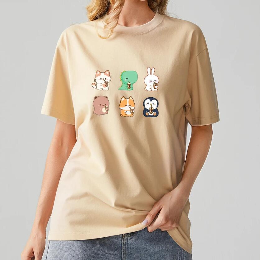 Boba Love Friend Loose Round Neck T-Shirt 3
