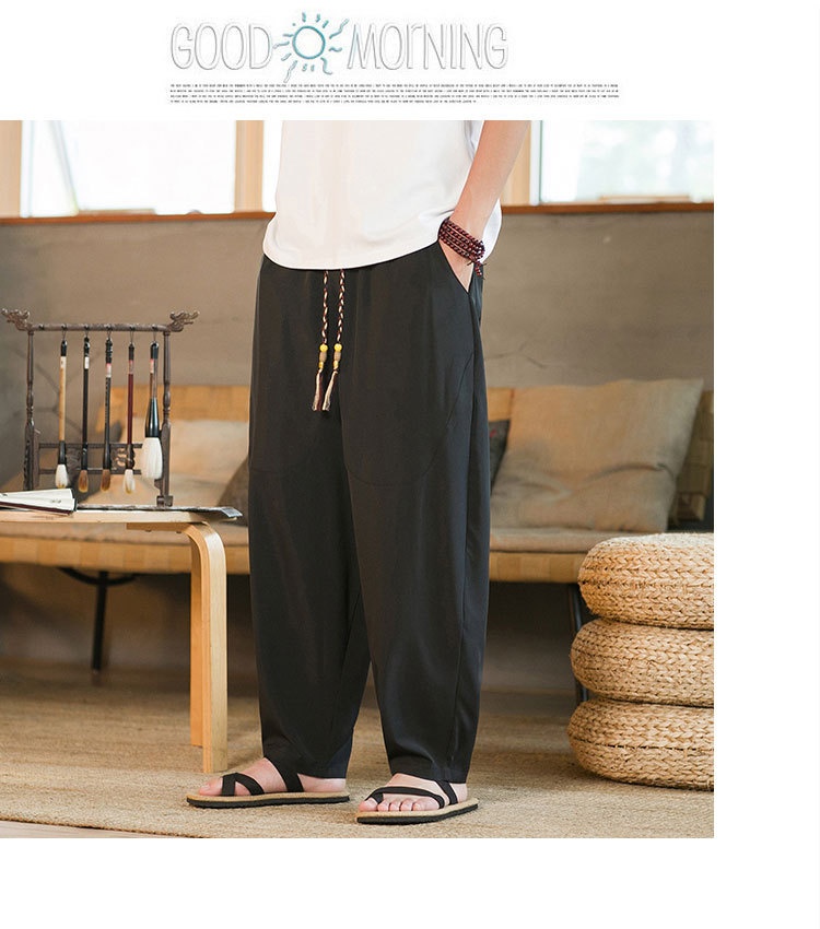 Yamamoto Yaosi Ice Silk Harem Pants for Men 7