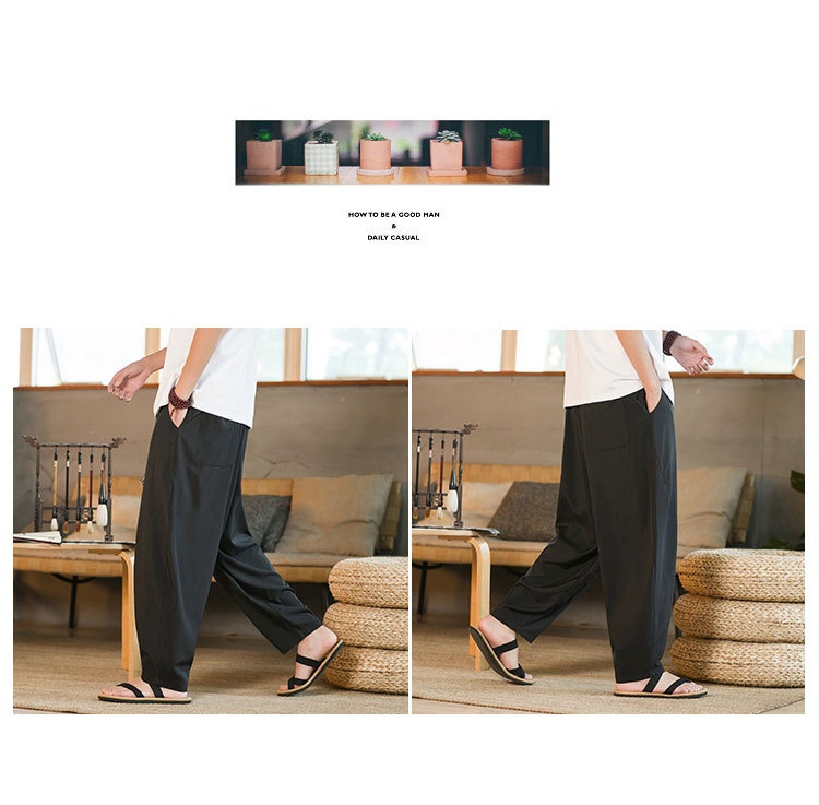 Yamamoto Yaosi Ice Silk Harem Pants for Men 9
