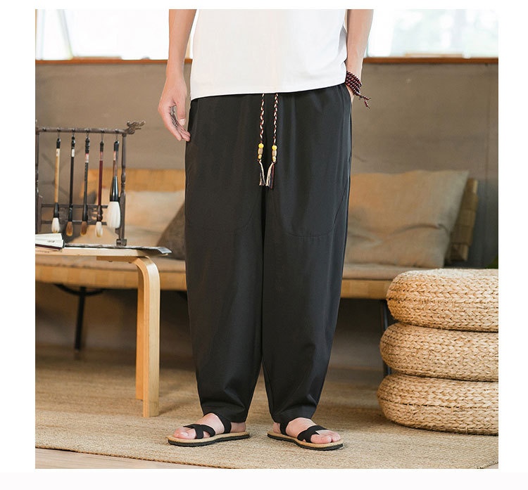 Yamamoto Yaosi Ice Silk Harem Pants for Men 10