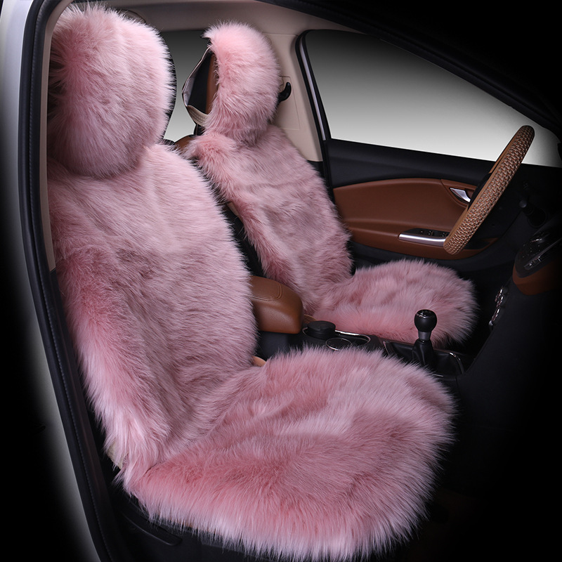 All-inclusive Car Seat Cover Plush Cushion Three-piece Cushion Universal Cushion Winter 8