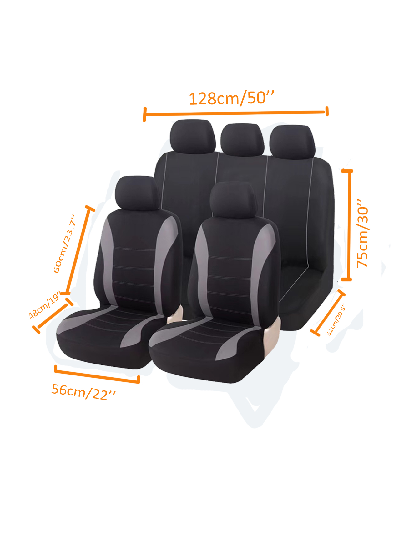 5-Seat Car Seat Cover, Classic And Timeless Design, Thin 2mm Thickness, Suitable For All Seasons 4
