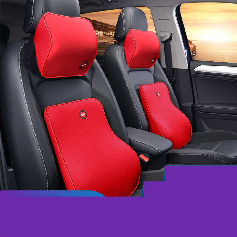 Car Headrest Neck Protector Backrest Car Seat Pillow Lumbar Pillow Memory Foam 6