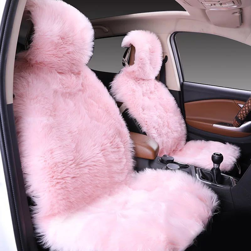 All-inclusive Car Seat Cover Plush Cushion Three-piece Cushion Universal Cushion Winter 6