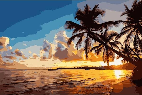 Painting by numbers - beach paradise 2