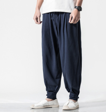 Casual Cotton-Linen Harem Pants 4
