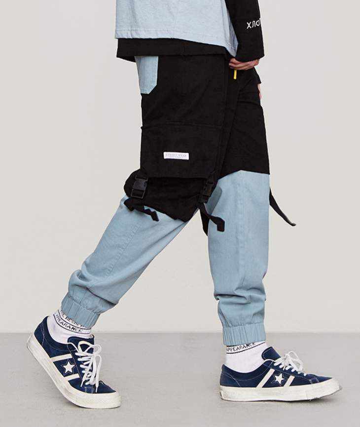 Men's Contrast Stitch Beamed Overalls 4
