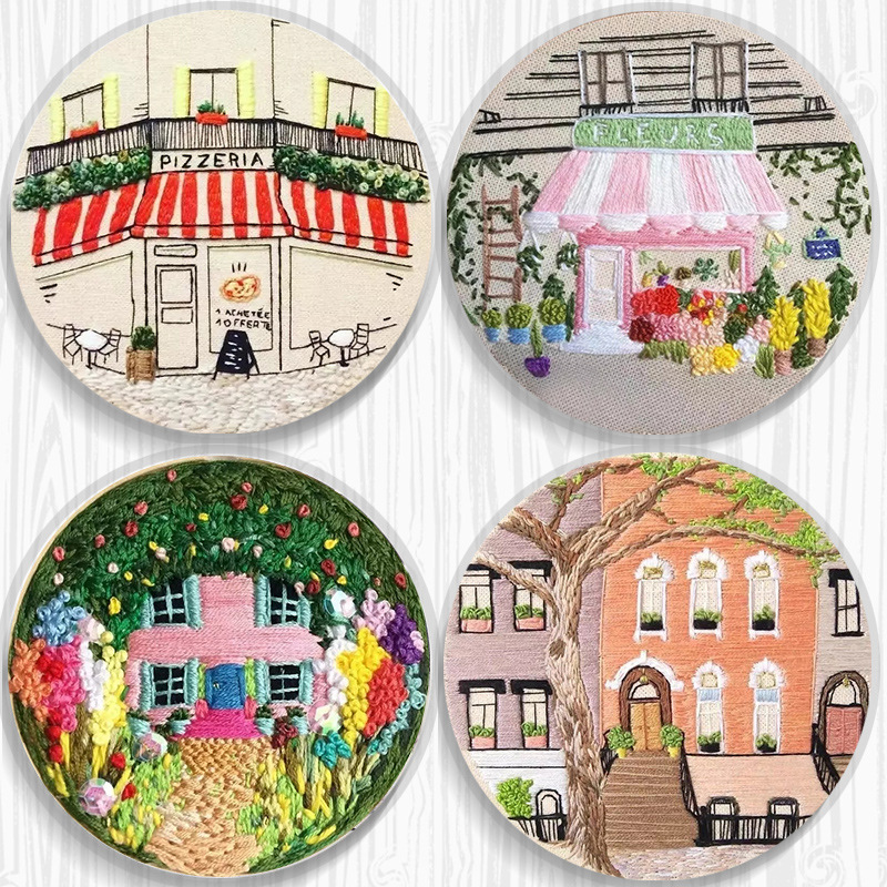 Fabric embroidery material package