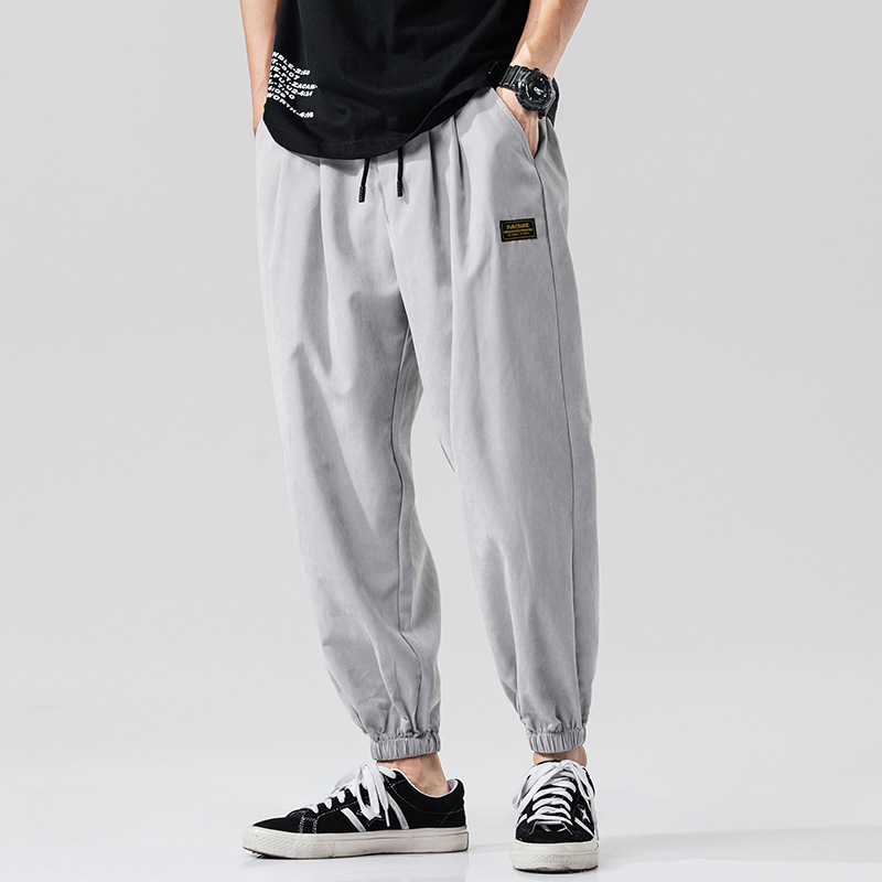 Japanese-Style Loose-Fit Cropped Pants 3