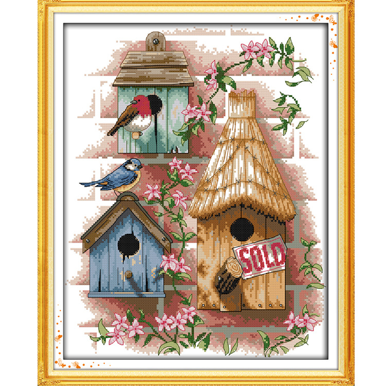 View of living room in cross stitch cottage 3