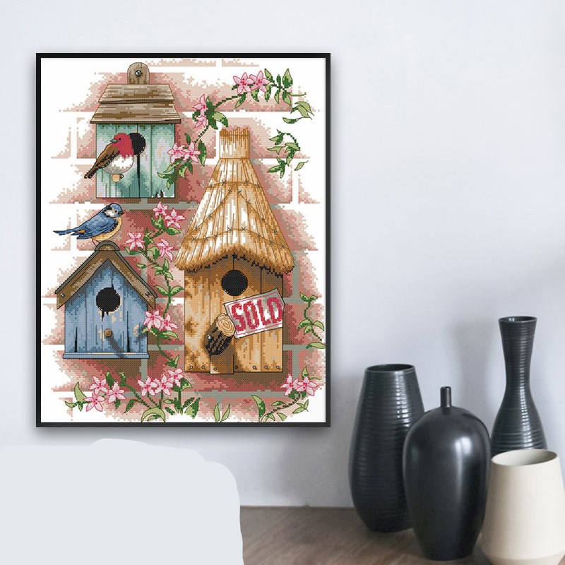 View of living room in cross stitch cottage 2