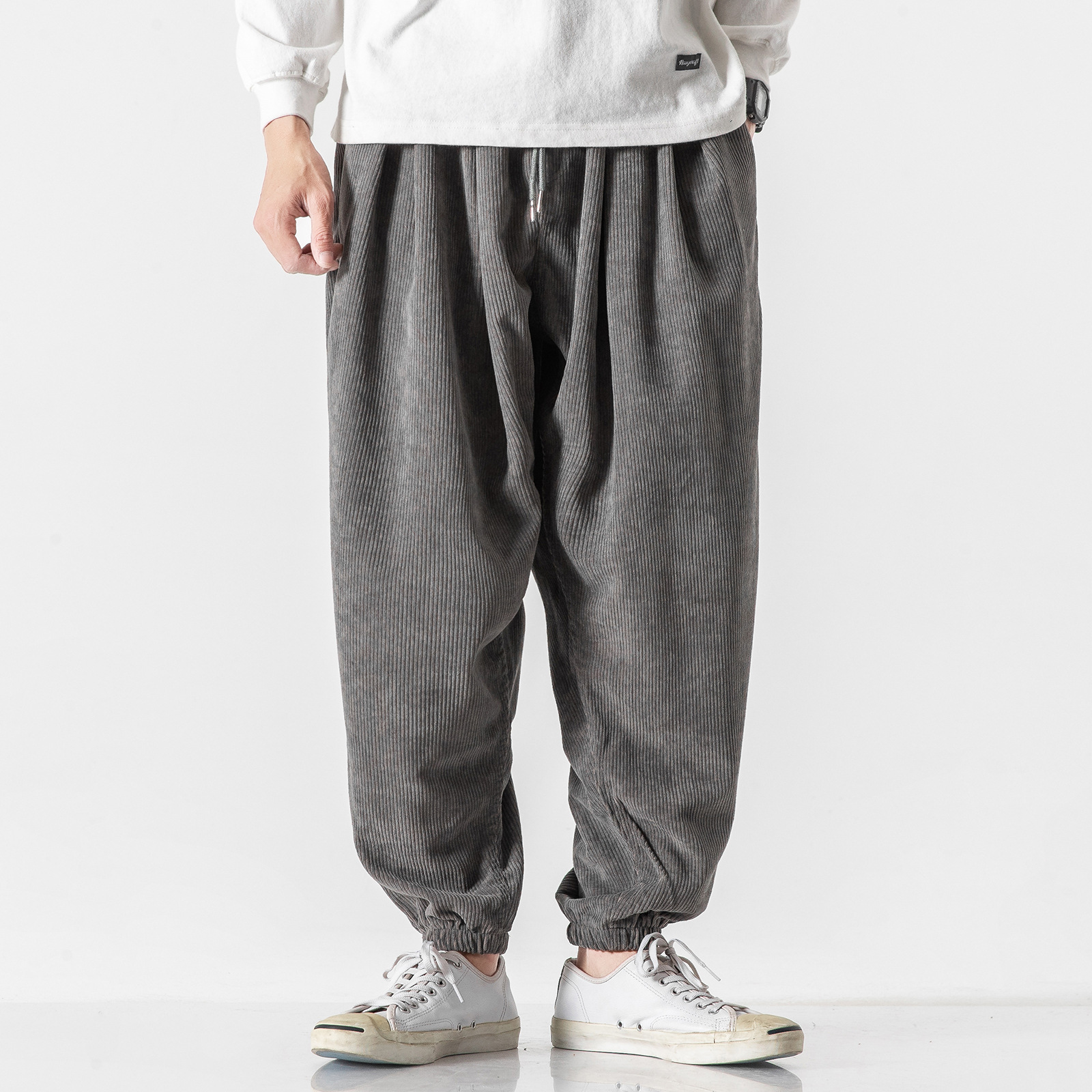 Men's Plus Size Corduroy Harem Pants 5