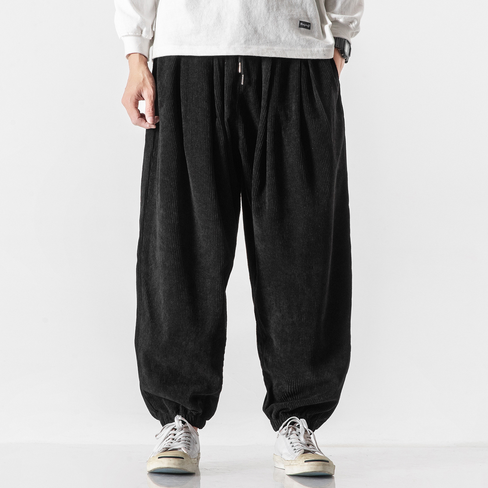 Men's Plus Size Corduroy Harem Pants 8