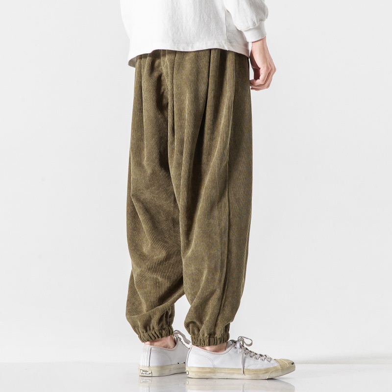 Men's Plus Size Corduroy Harem Pants 4